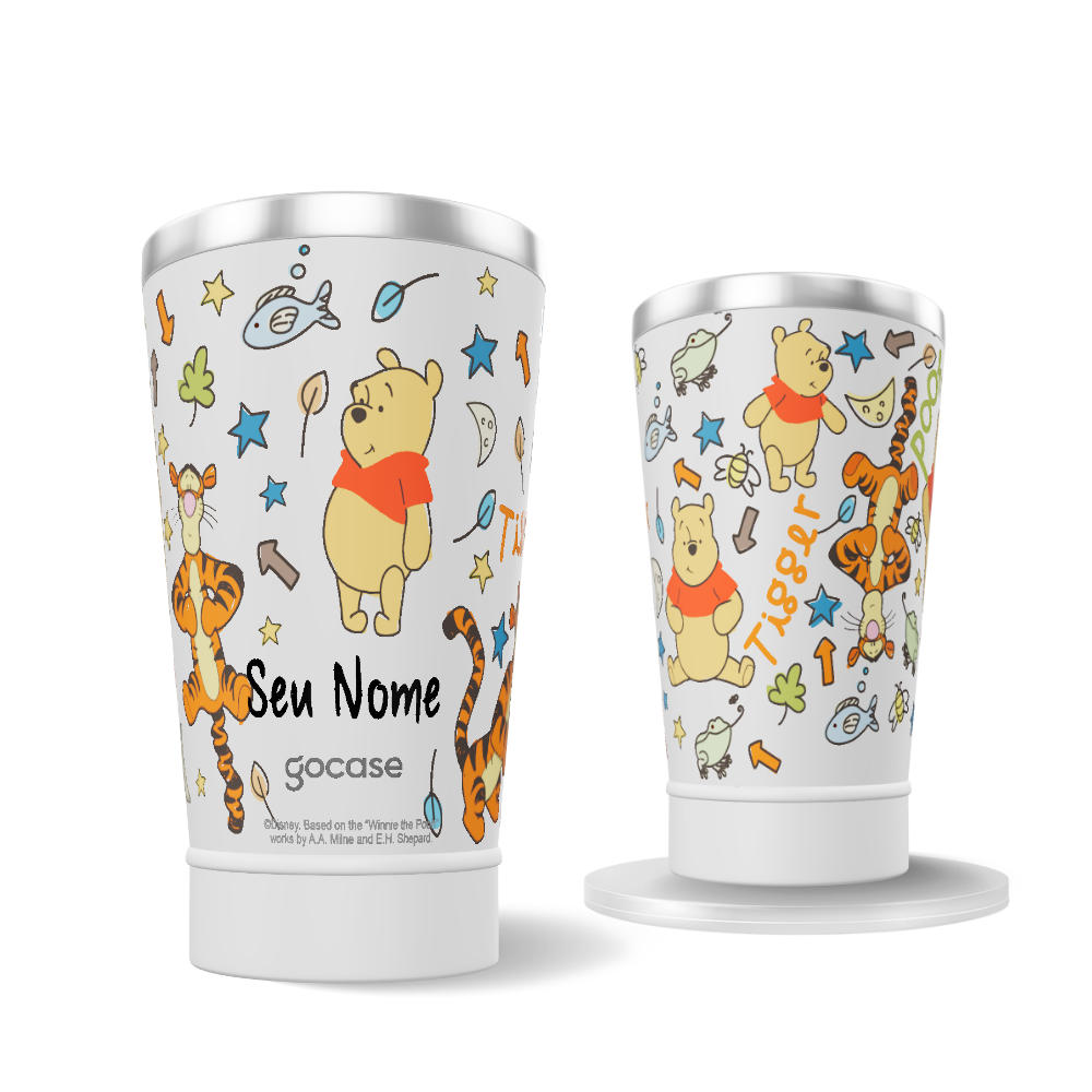 Copo Térmico + Ebook - Turma do Pooh Desenhos