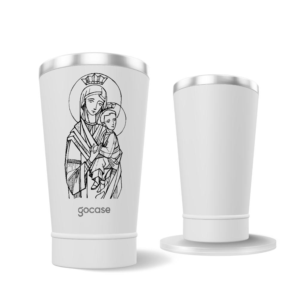 Copo Térmico + Ebook - Nossa Senhora do Perpétuo Socorro Lineart