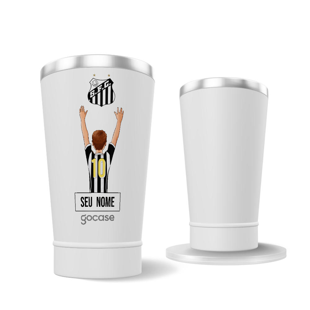 Copo Térmico Cerveja + Ebook - Santos - Garoto Alvinegro