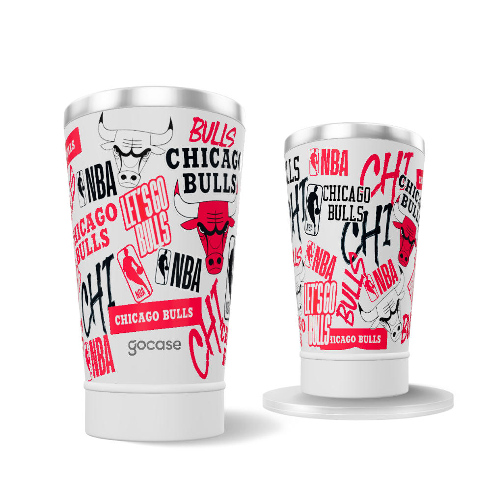 Copo Térmico + Ebook - Chicago Bulls - Colagem Copo Térmico + Ebook - Chicago Bulls - Colagem