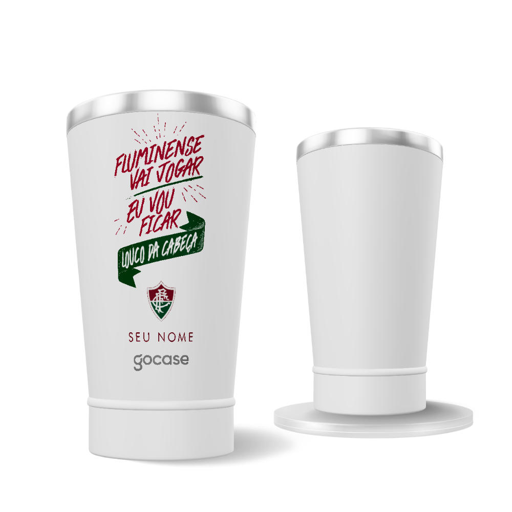 Copo Térmico Cerveja + Ebook - Fluminense - Vai Jogar