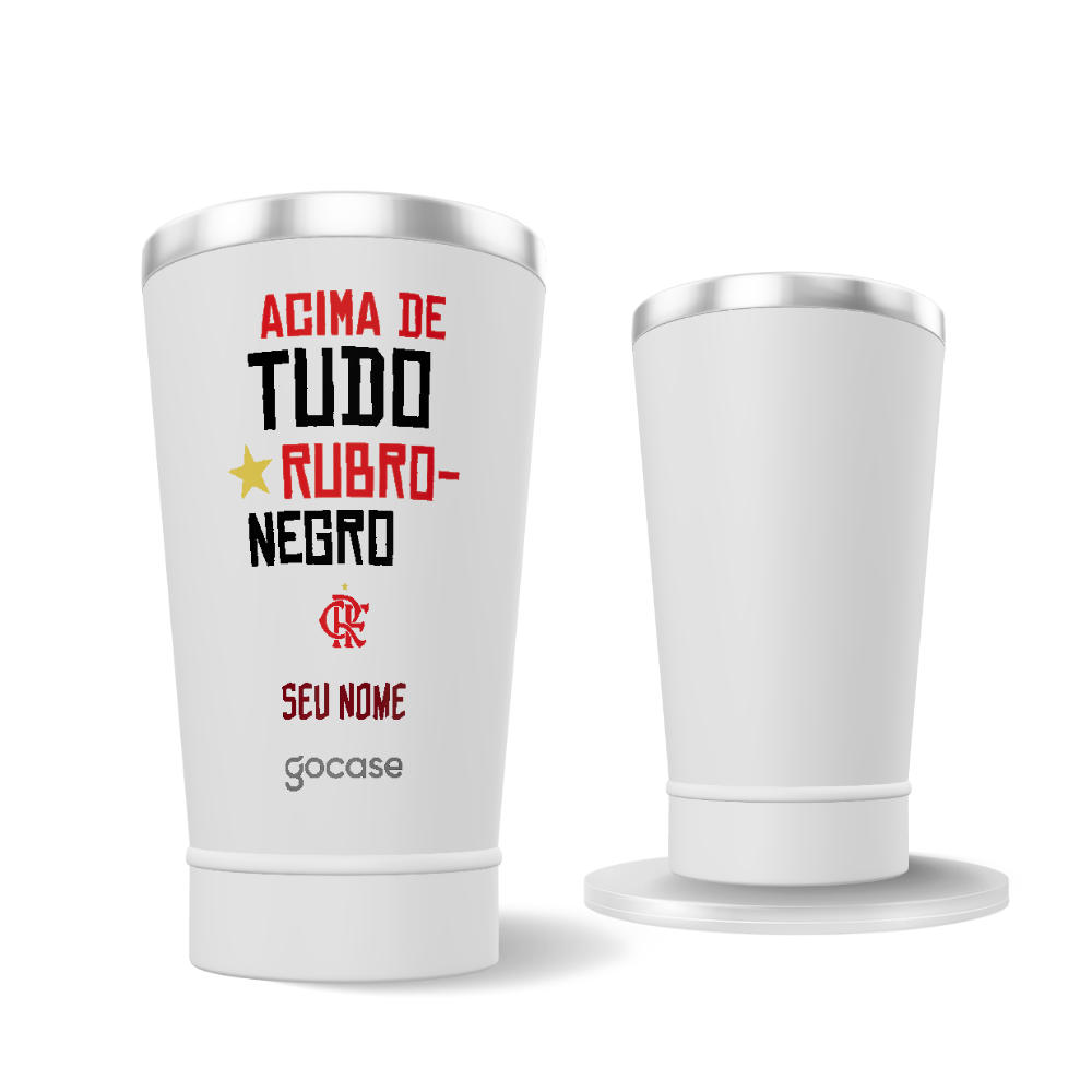 Copo Térmico Cerveja + Ebook - Flamengo - Acima de Tudo Rubro-Negro