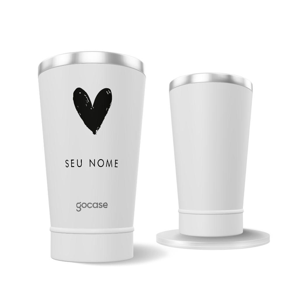 Copo Térmico + Ebook - Coração Minimalista