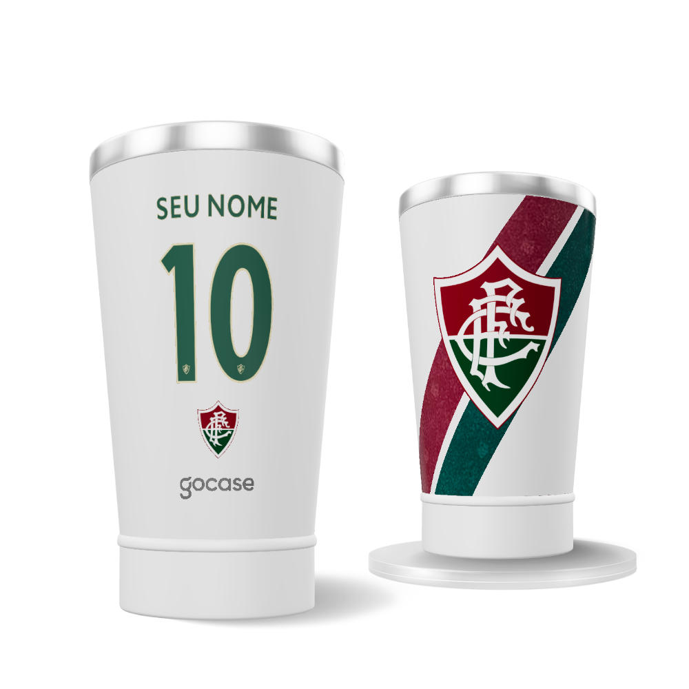 Copo Térmico Cerveja + Ebook - Fluminense - Uniforme 2 2024 Personalizado