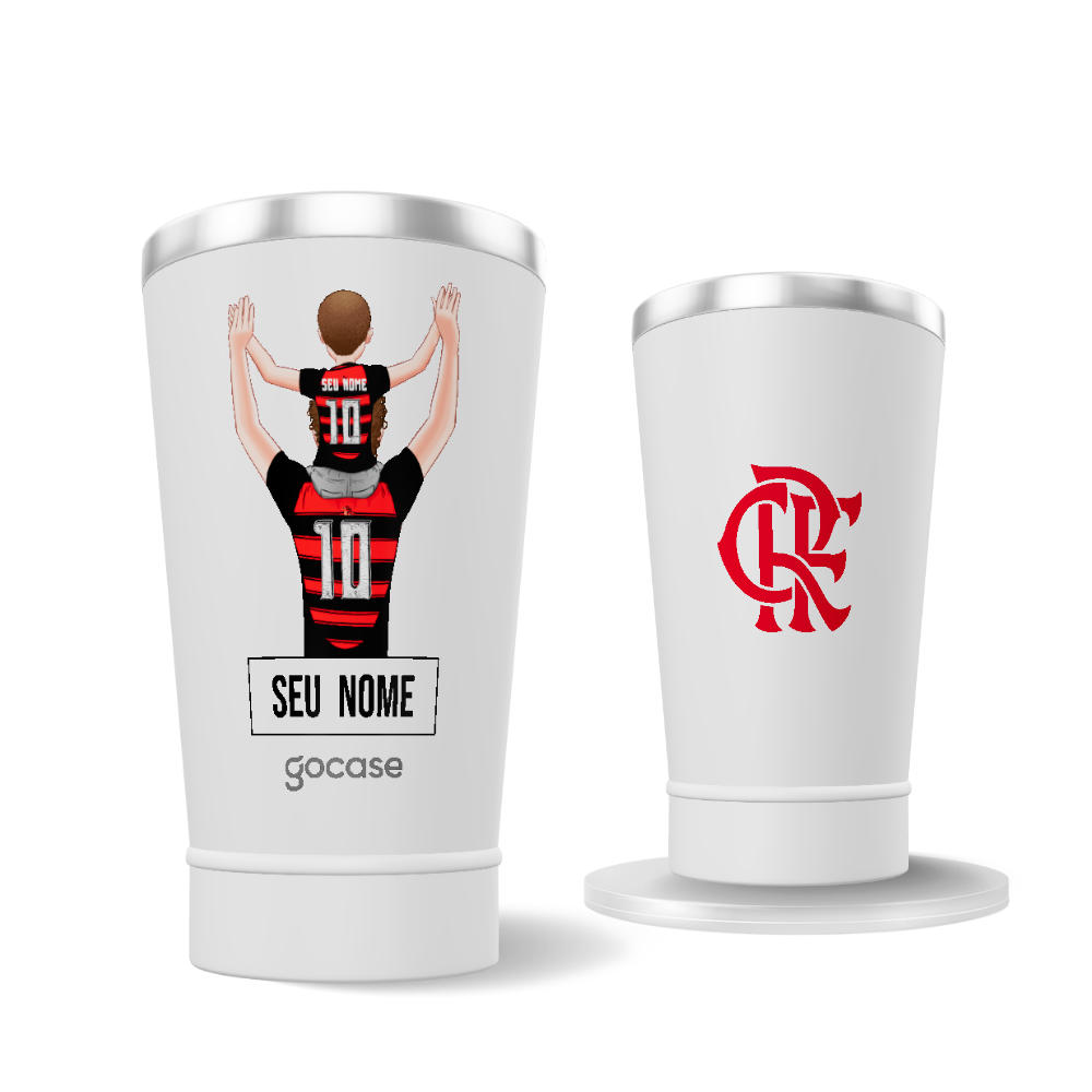 Copo Térmico Cerveja + Ebook - Flamengo Pai Torcedor