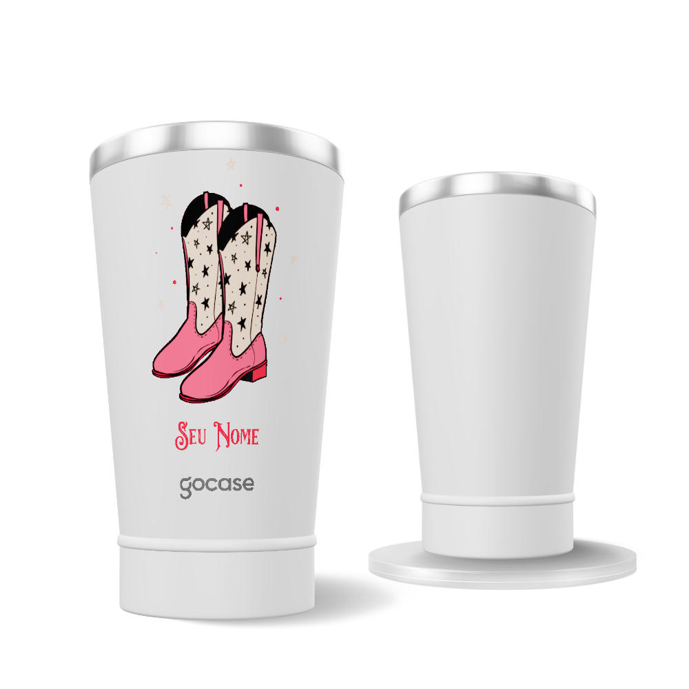Copo Térmico + Ebook - Boots com Seu Nome