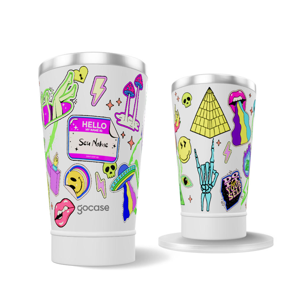 Copo Térmico + Ebook - Space Vibes Stickers