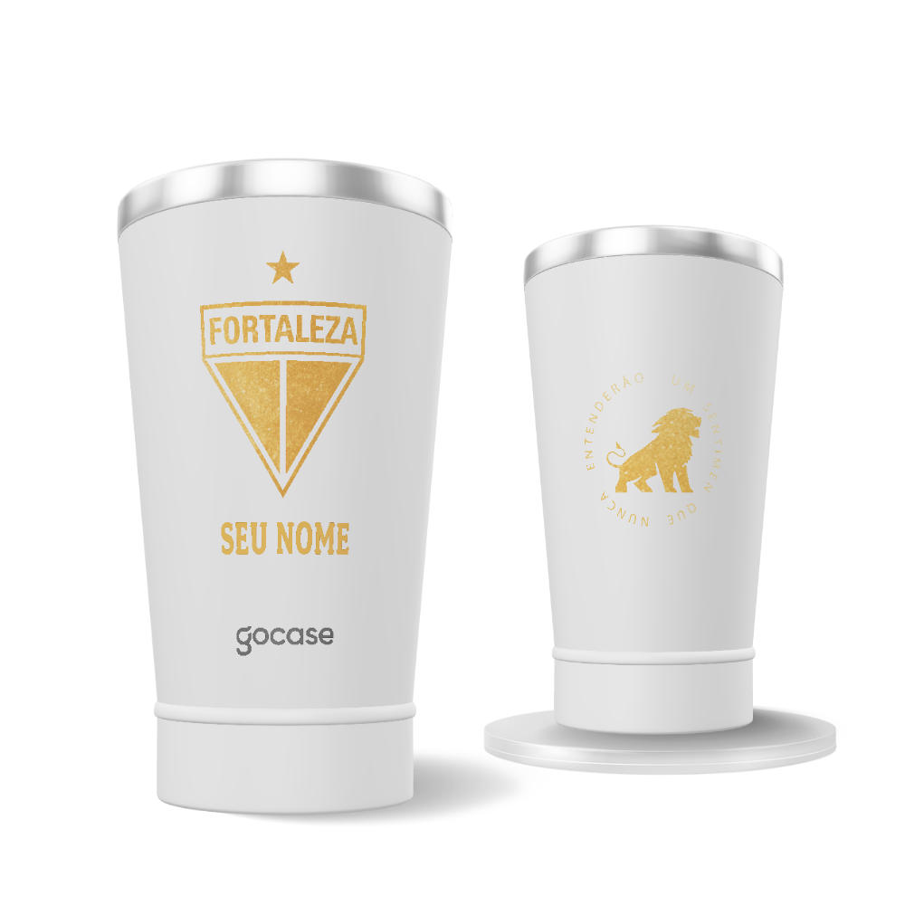 Copo Térmico Cerveja + Ebook - Fortaleza - Escudo Dourado