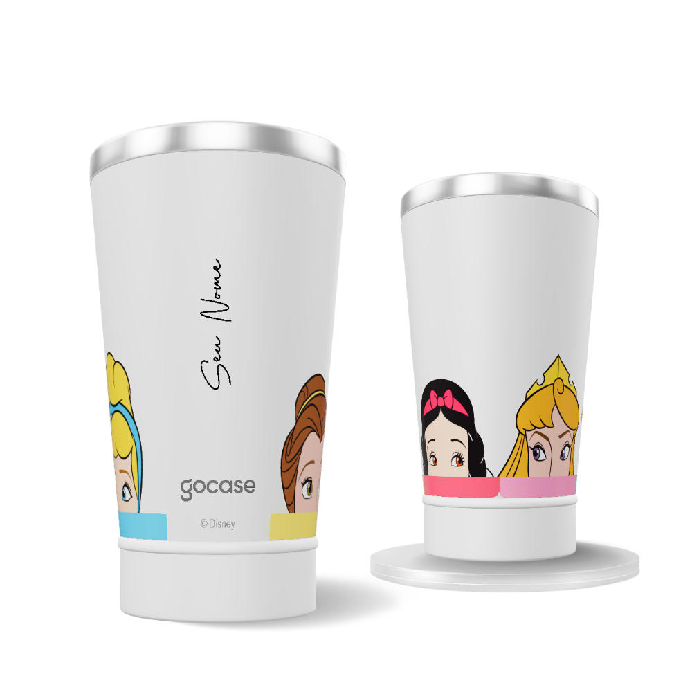 Copo Térmico + Ebook - Princesas - Paleta de Cores