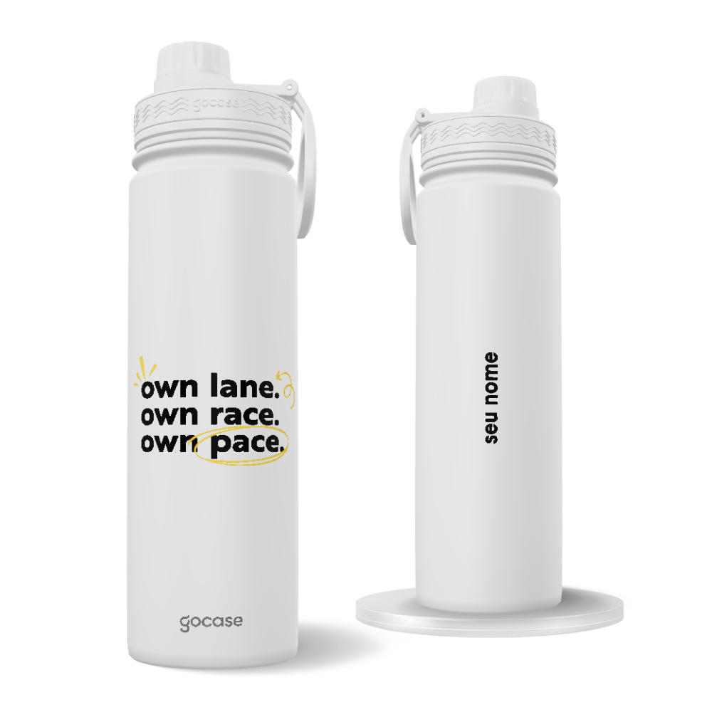 Garrafa Térmica Fresh + Ebook - Own Lane, Own Race, Own Pace