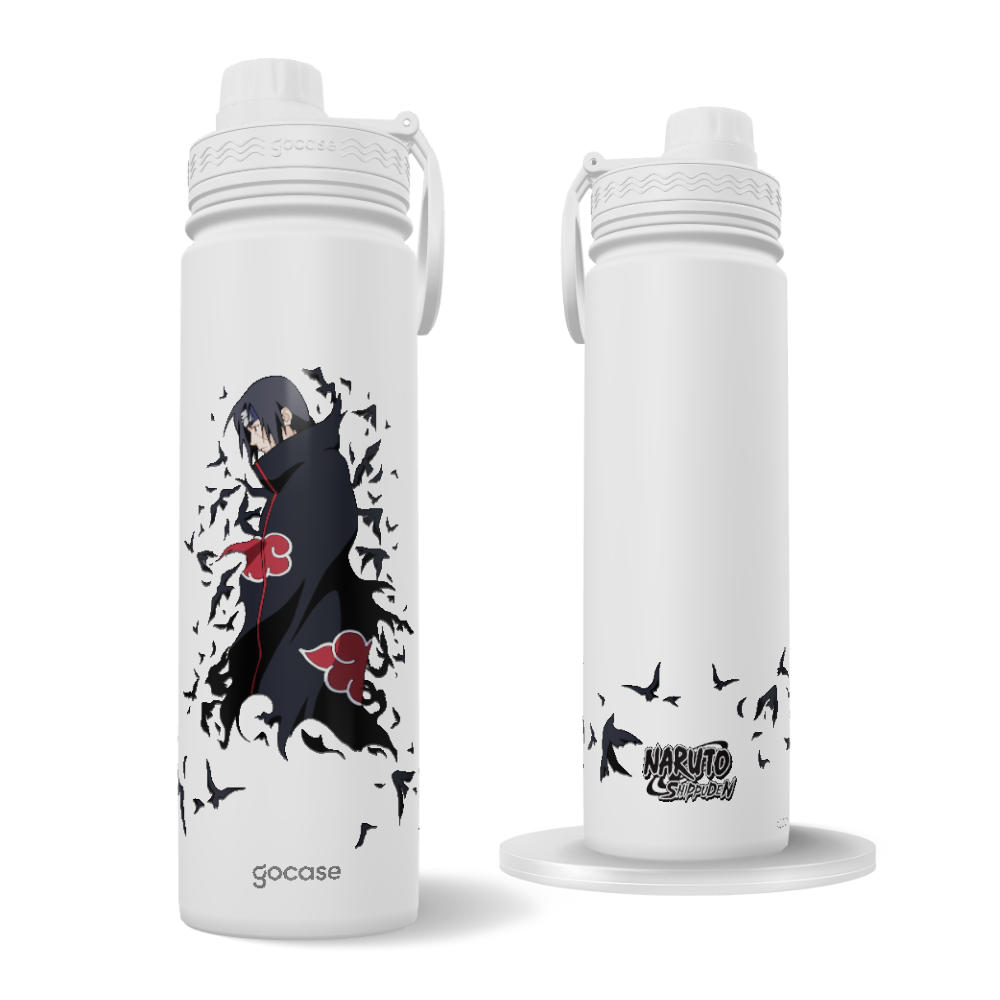 Garrafa Térmica Fresh + Ebook - Naruto - Itachi Uchiha Corvos