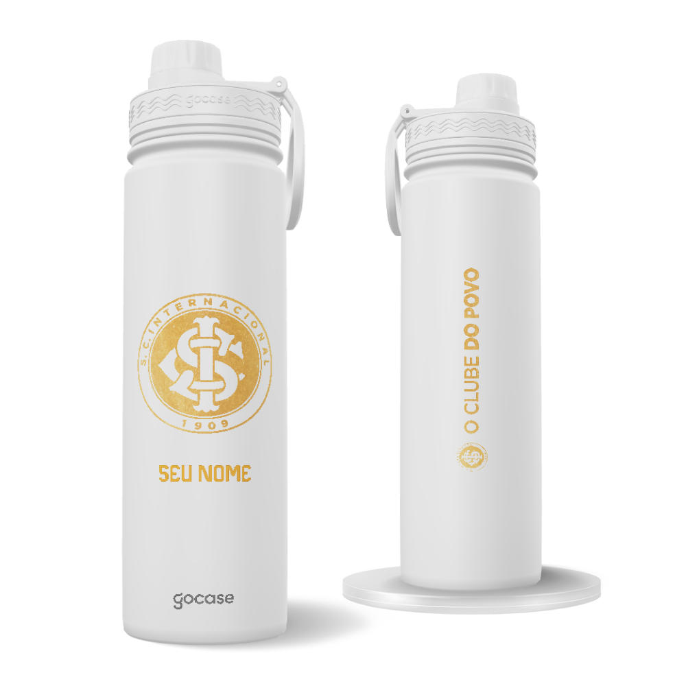 Garrafa Térmica Fresh + Ebook - Internacional - Escudo Dourado