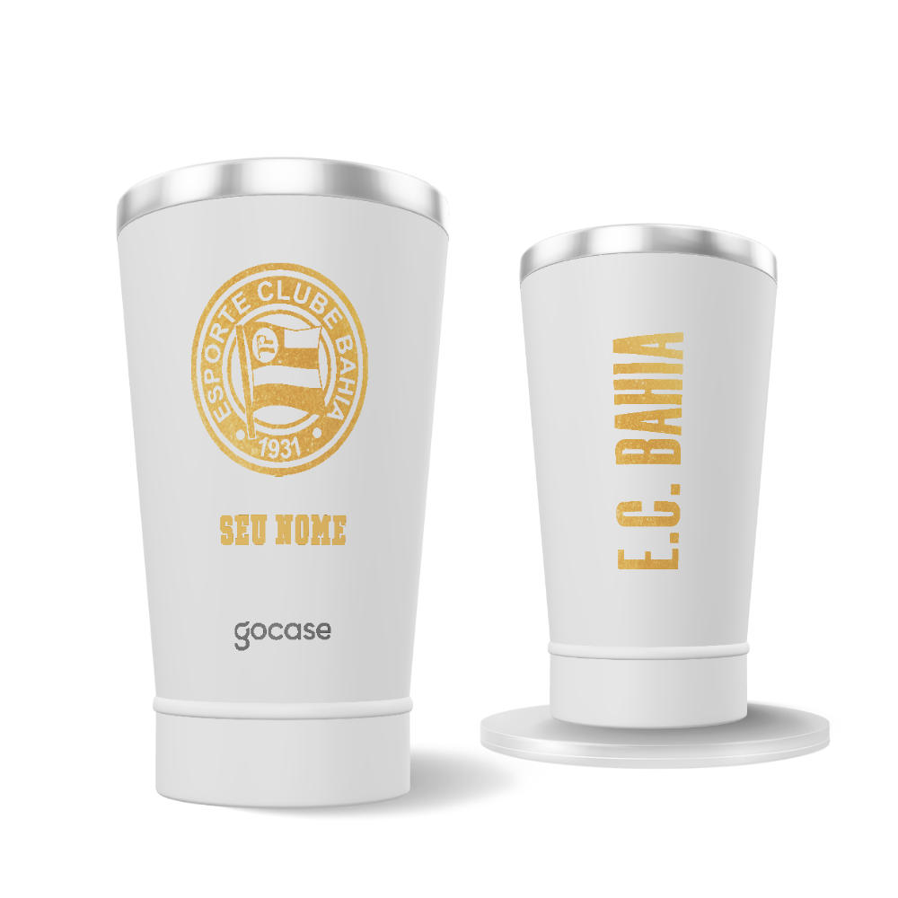 Copo Térmico Cerveja + Ebook - Bahia - Escudo Dourado