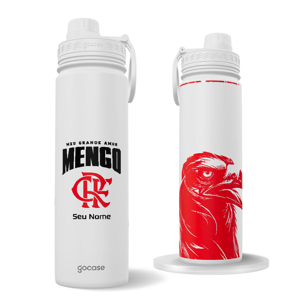 Garrafa Térmica Fresh + Ebook - Flamengo - Meu Grande Amor