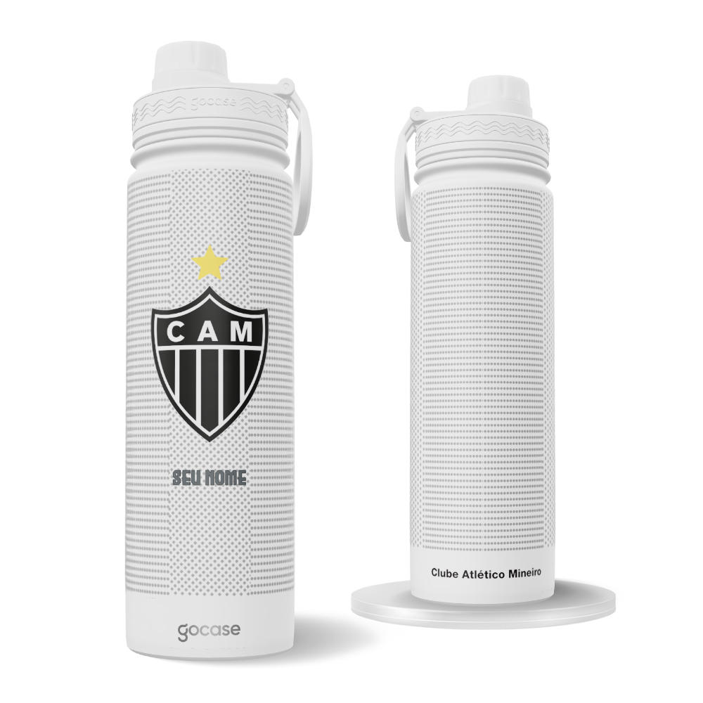 Garrafa Térmica Fresh + Ebook - Atlético-MG - Uniforme 2 2024