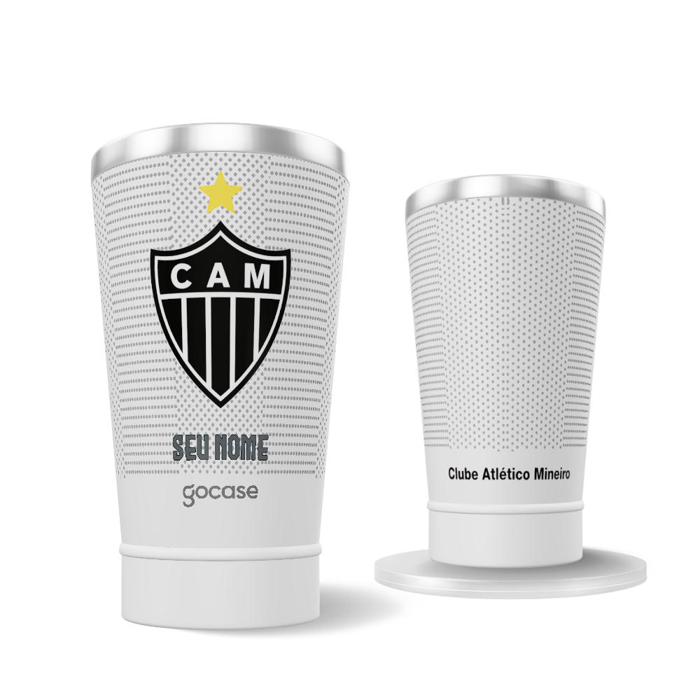 Copo Térmico Cerveja + Ebook - Atlético-MG - Uniforme 2 2024
