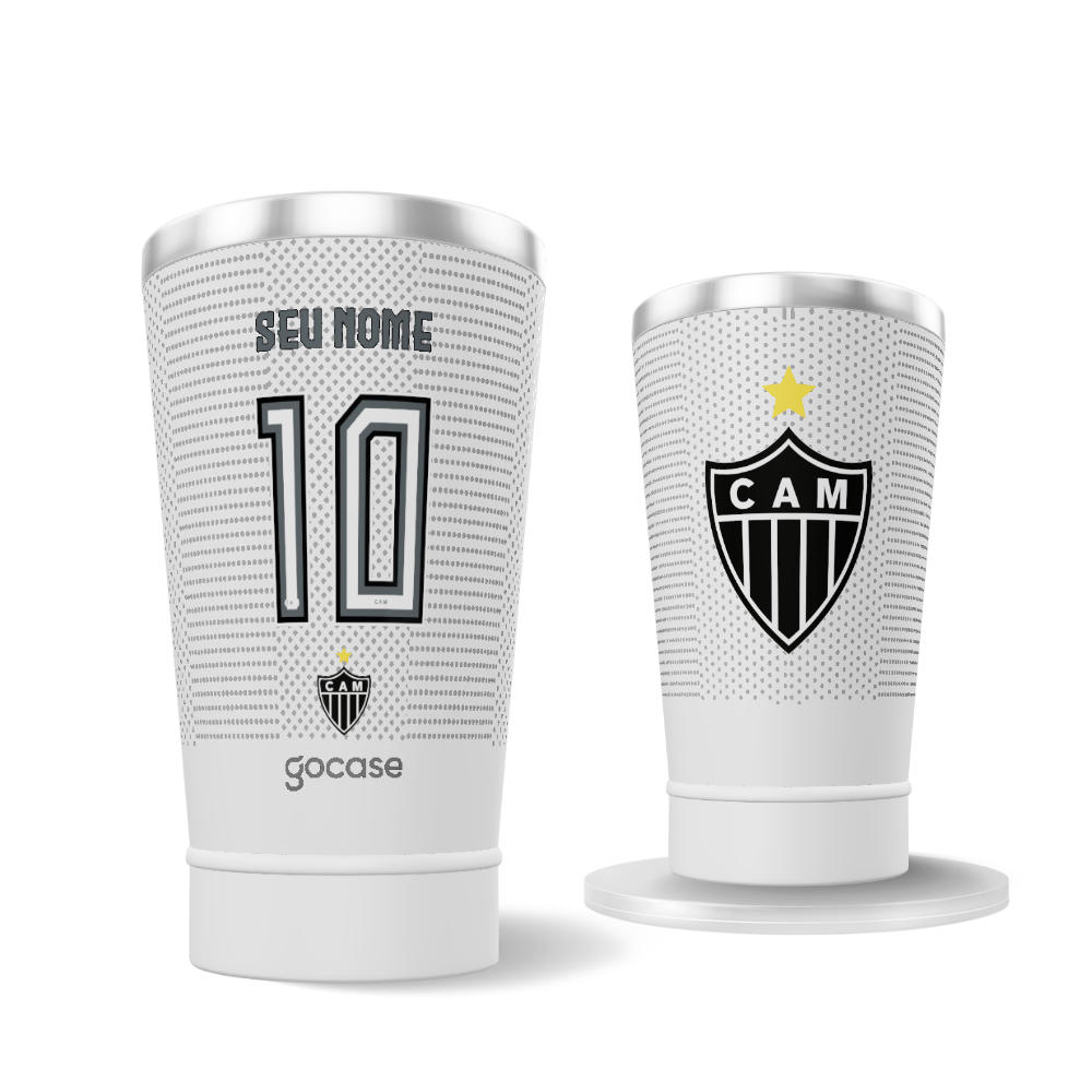 Copo Térmico Cerveja + Ebook - Atlético-MG - Uniforme 2 2024 P