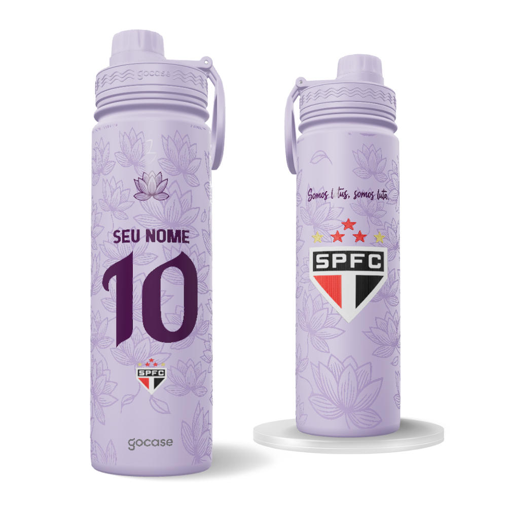 Garrafa Térmica Fresh + Ebook - São Paulo - Uniforme Lótus Personalizado