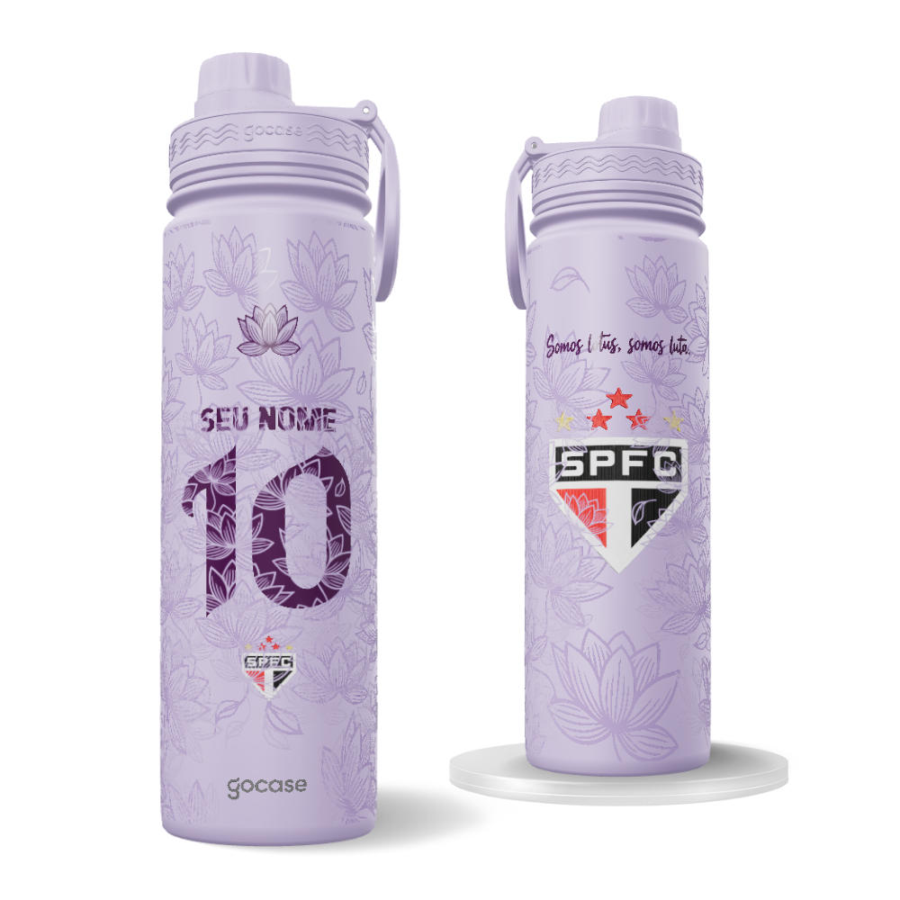 Garrafa Térmica Fresh + Ebook - São Paulo - Uniforme Lótus Personalizado