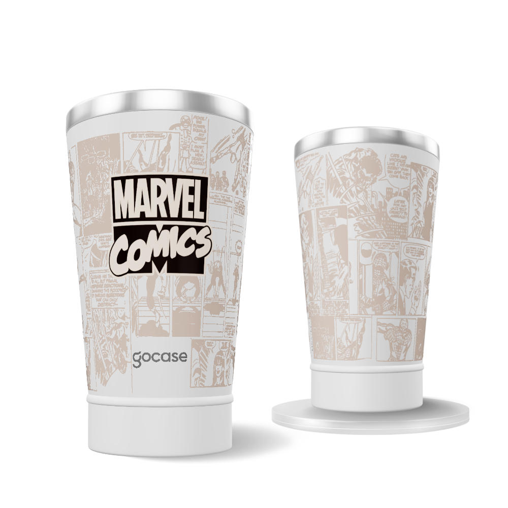 Copo Térmico + Ebook - Marvel Comics - Vintage Logo