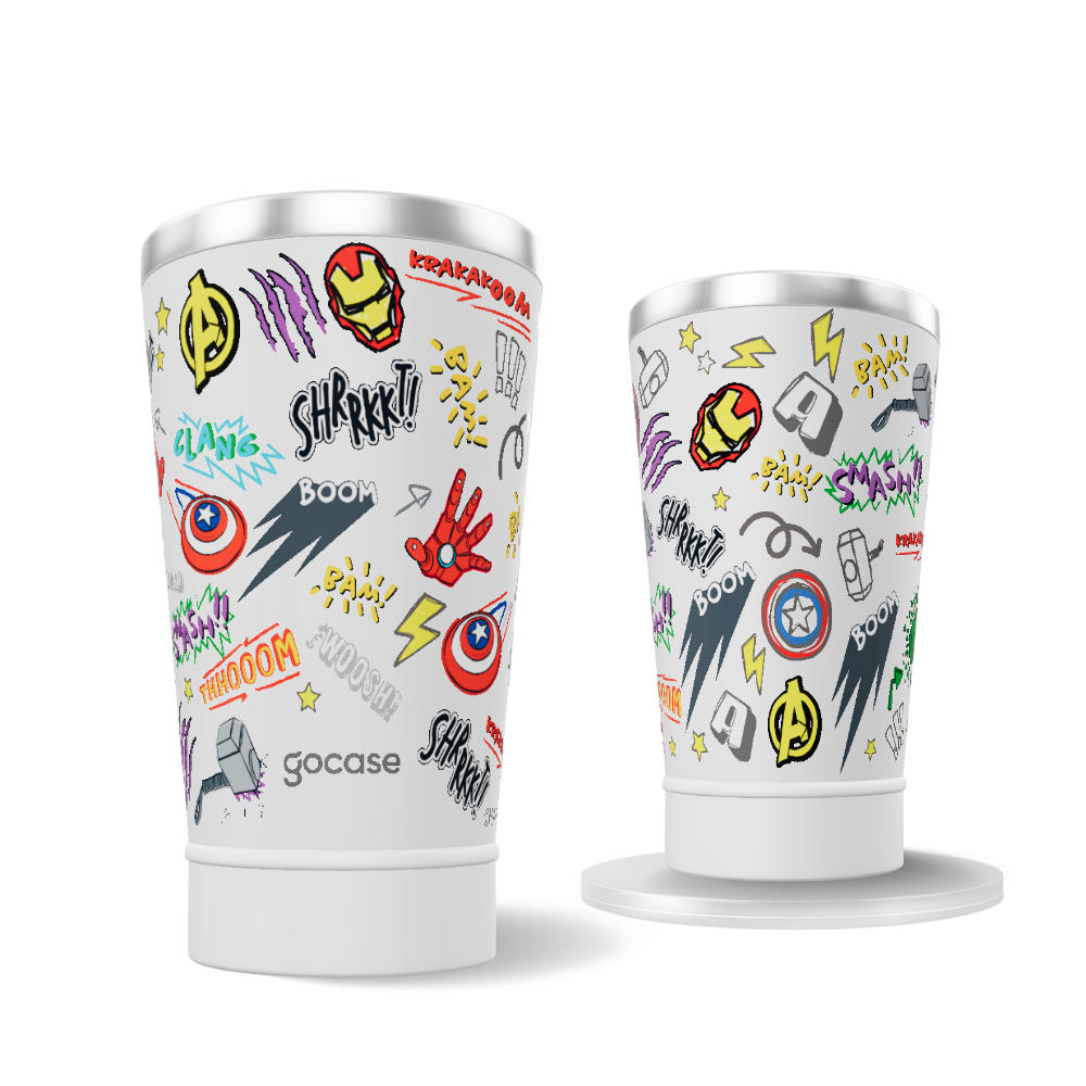 Copo Térmico + Ebook - Marvel - Itens Vingadores