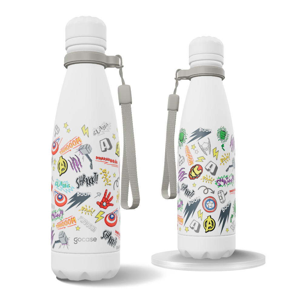 Garrafa Térmica Urban + Ebook - Marvel - Itens Vingadores