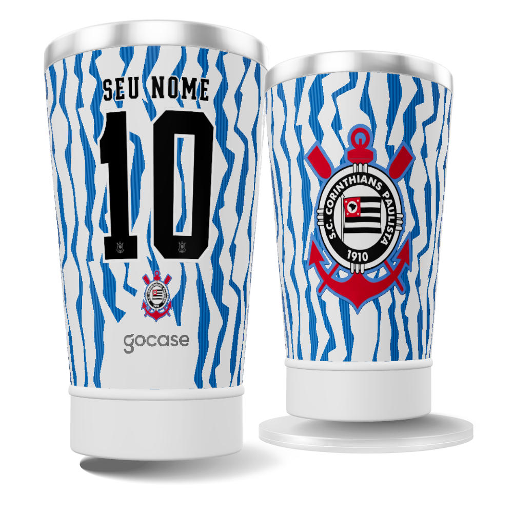 Copo Térmico Cerveja - Corinthians - Uniforme 3 2026 Personalizado