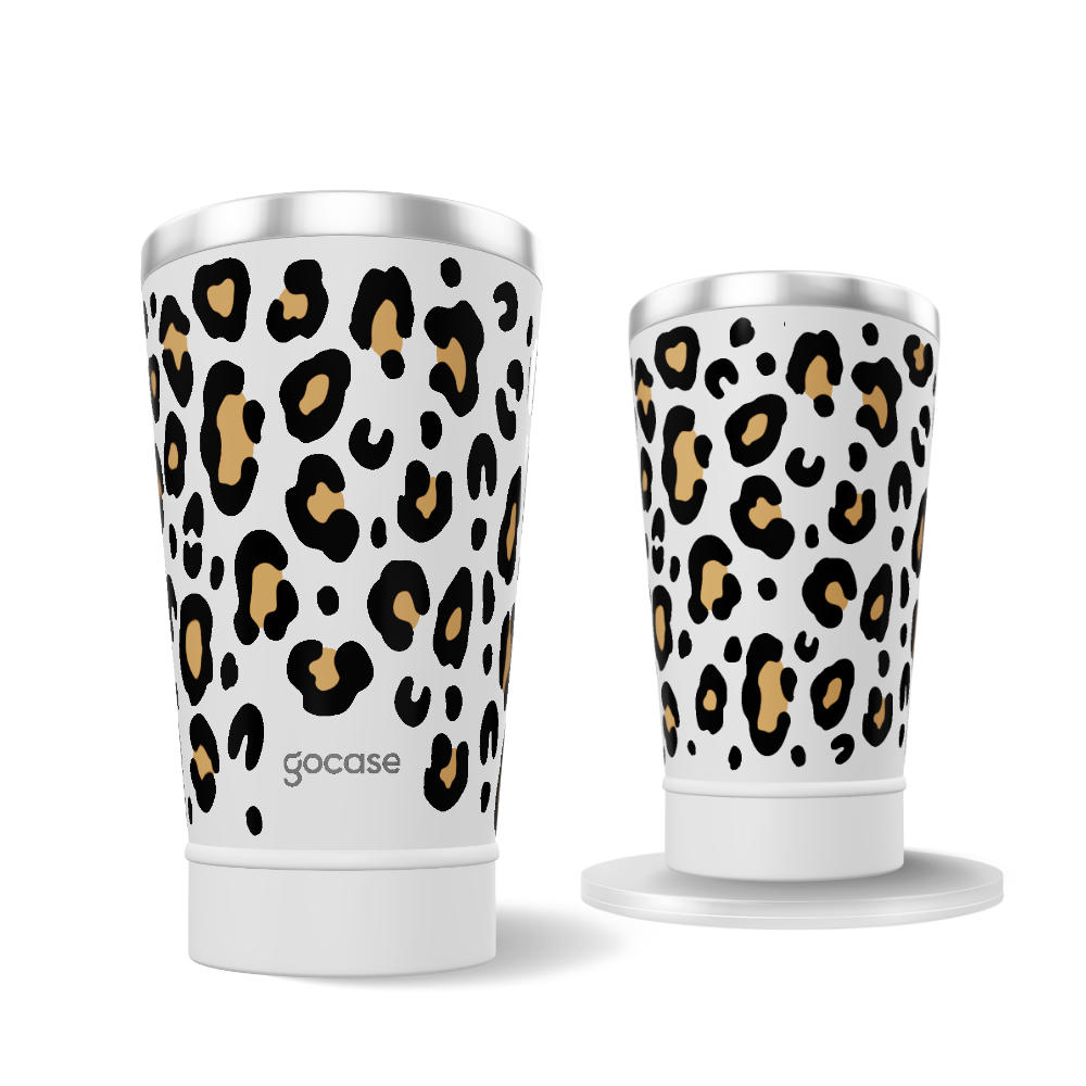 Copo Térmico + Ebook - Padrão Onça