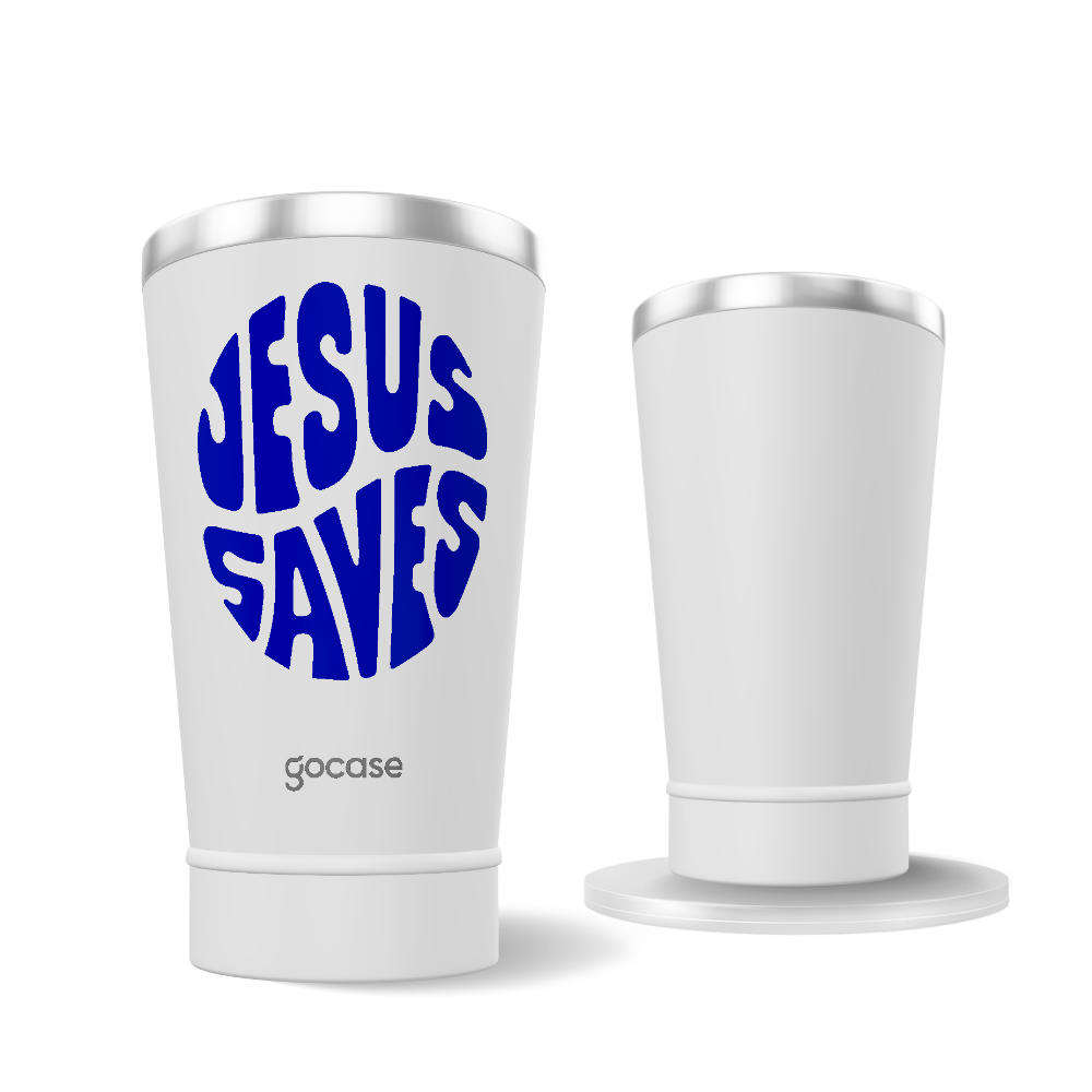 Copo Térmico + Ebook - Jesus Saves