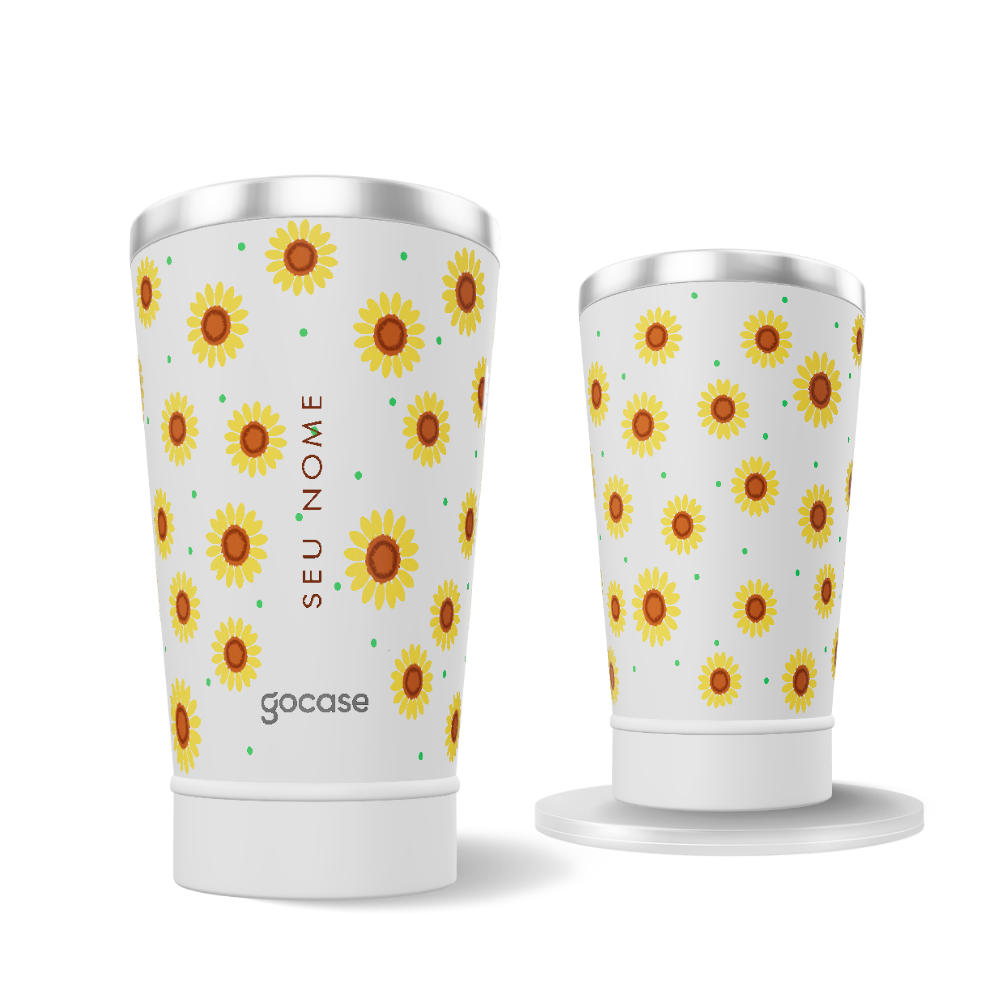 Copo Térmico + Ebook - Sunflower Field