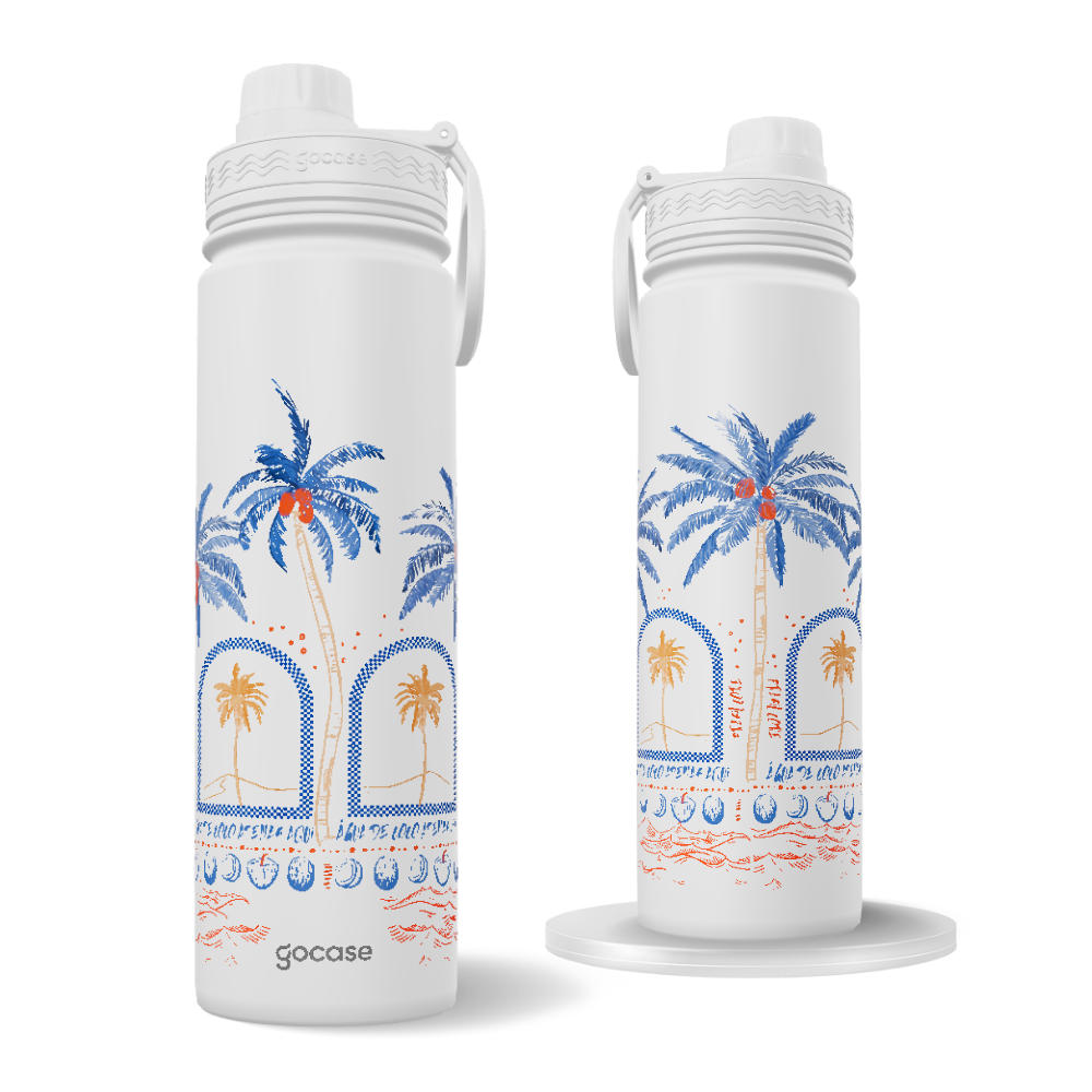 Garrafa Térmica Fresh + Ebook - Coconut Tree Paradise