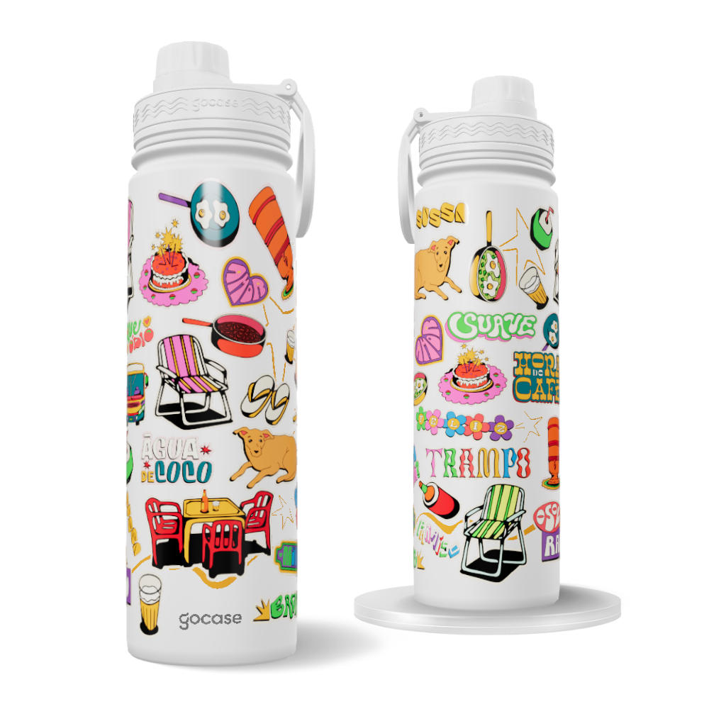 Garrafa Térmica Fresh + Ebook -  Brasil Core Stickers