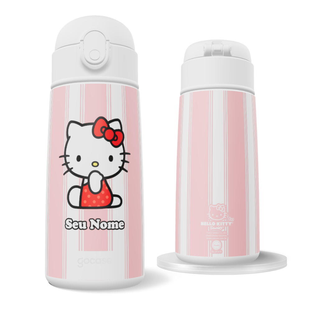 Garrafa Térmica Fun -  Hello Kitty - Cute Listras
