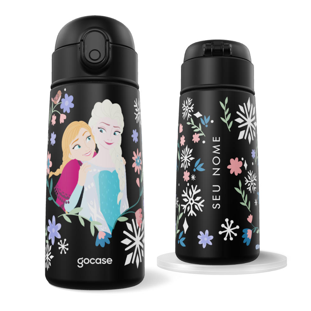 Garrafa Térmica Fun - Frozen - Floral da Neve