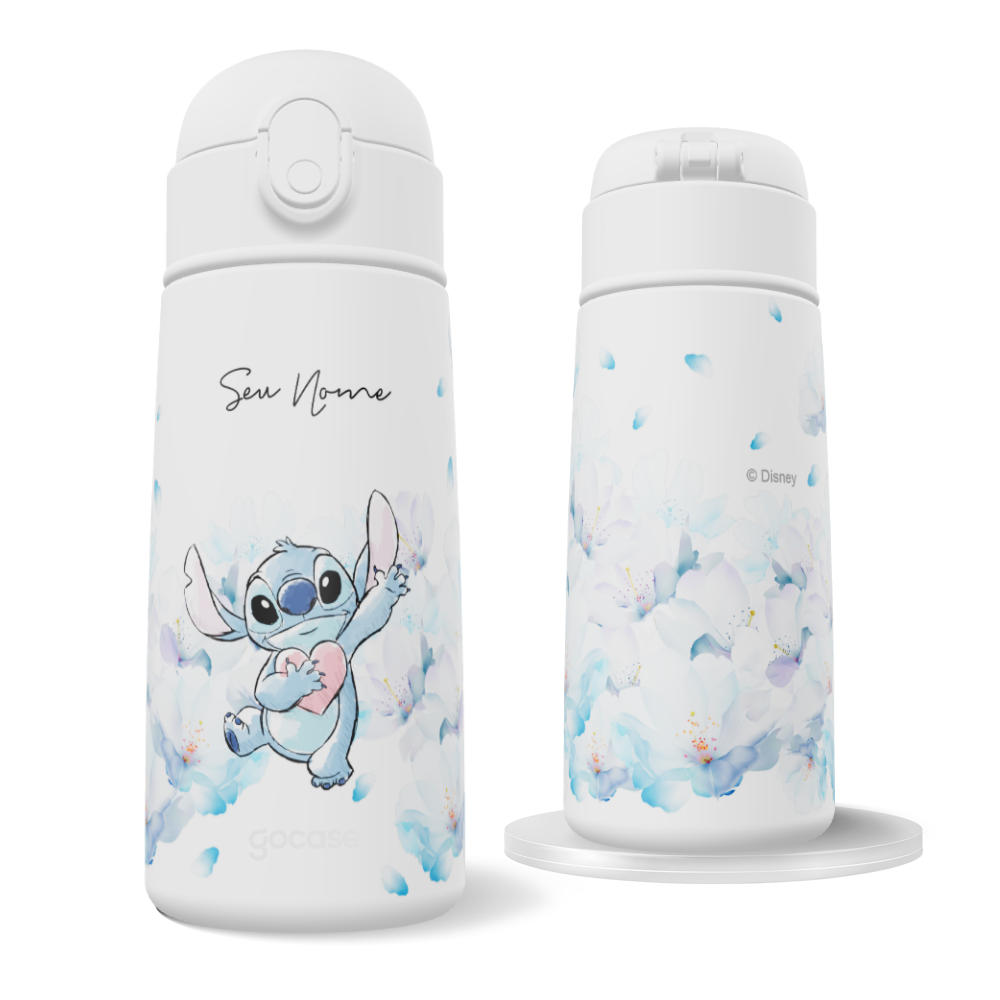 Garrafa Térmica Fun - Lilo & Stitch - Stitch Elegant Flower