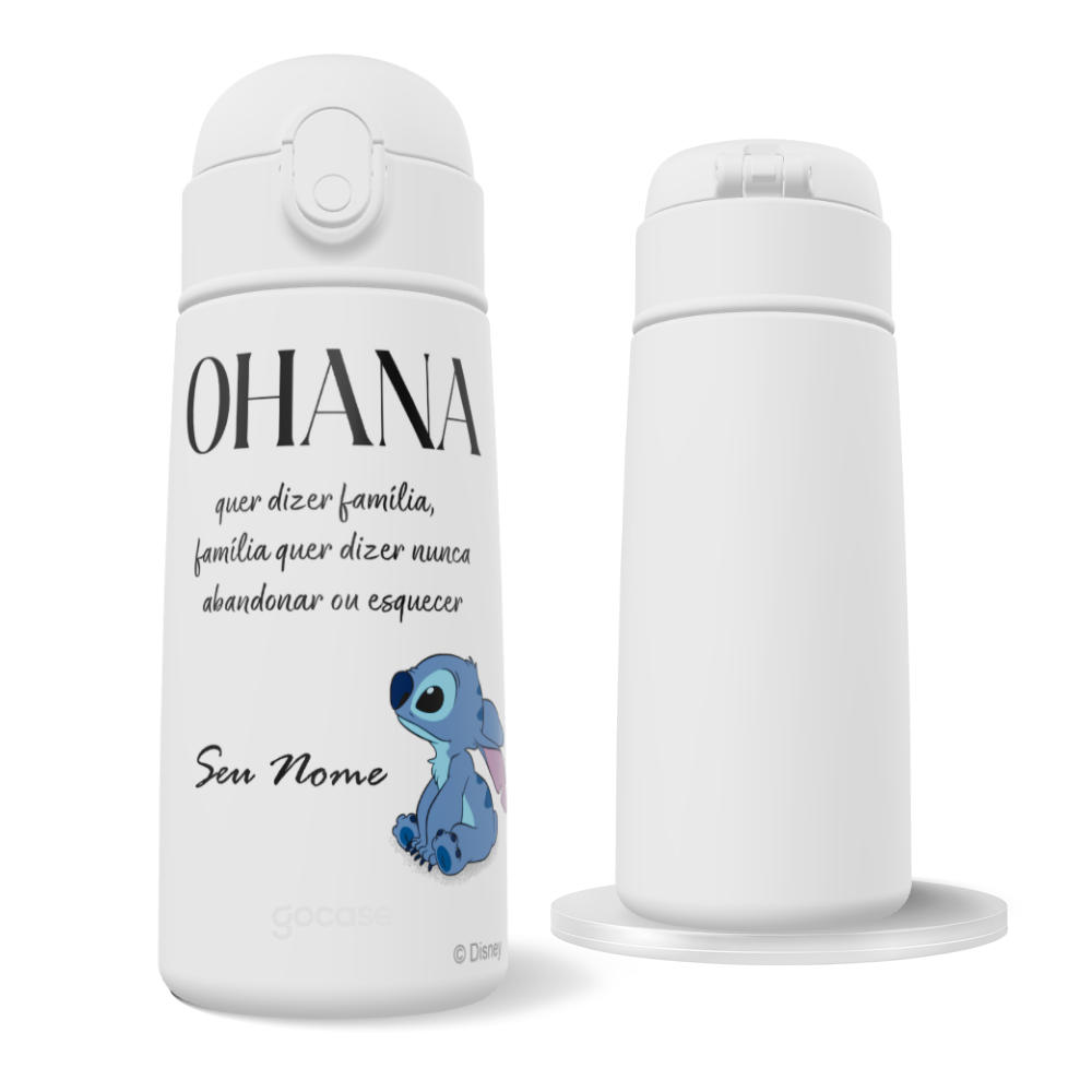Garrafa Térmica Fun - Lilo & Stitch - Stitch Ohana