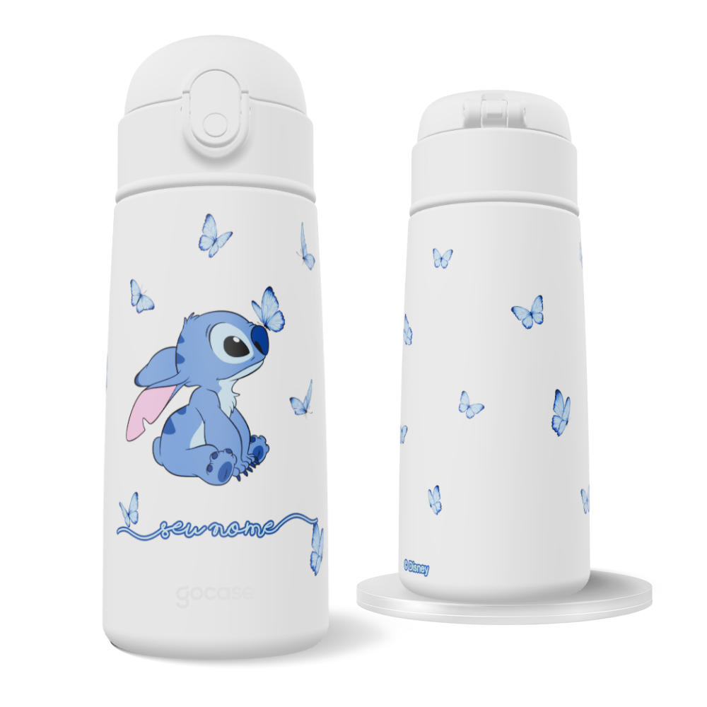 Garrafa Térmica Fun - Lilo & Stitch - Borboletas Cute