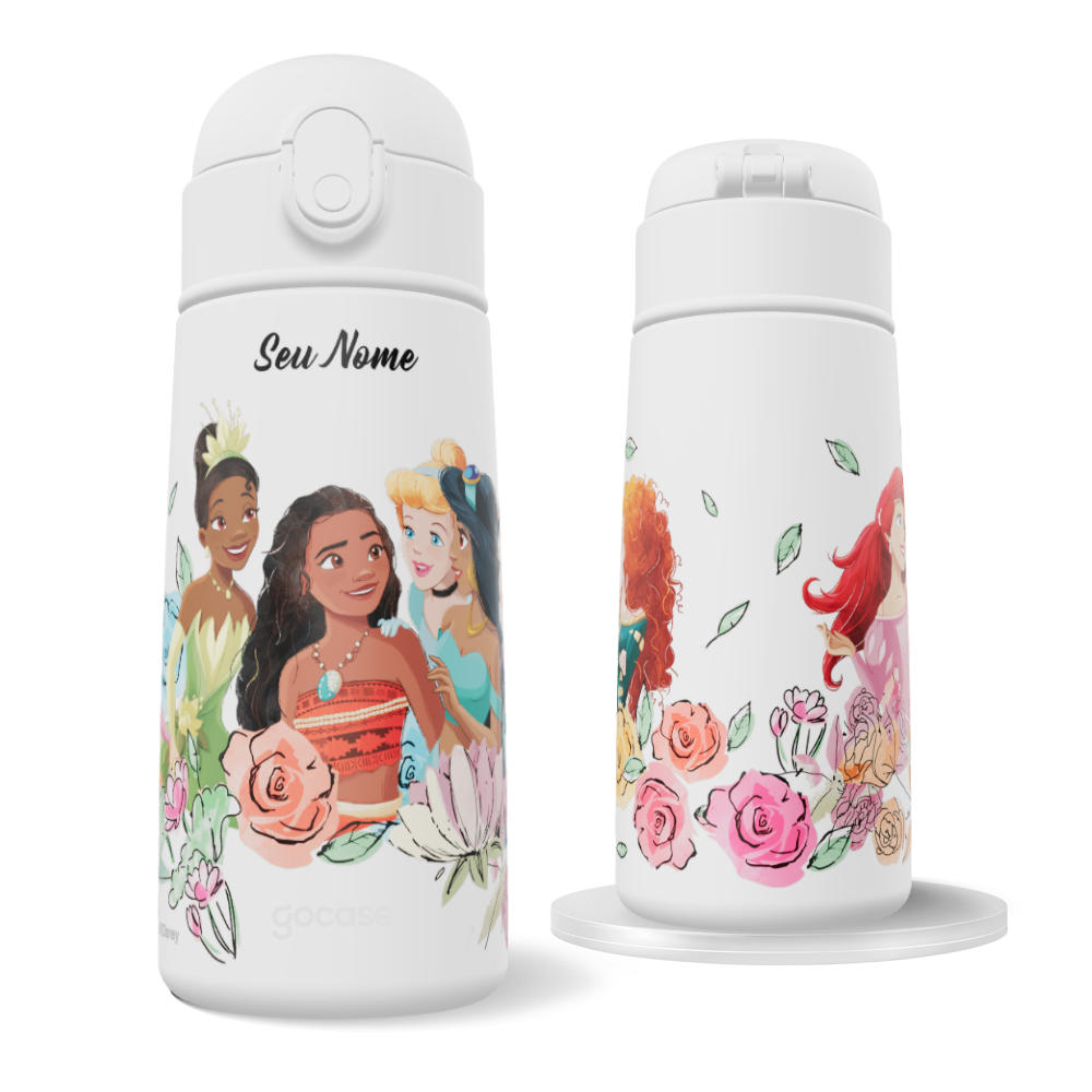 Garrafa Térmica Fun - Princesas - Super Floral