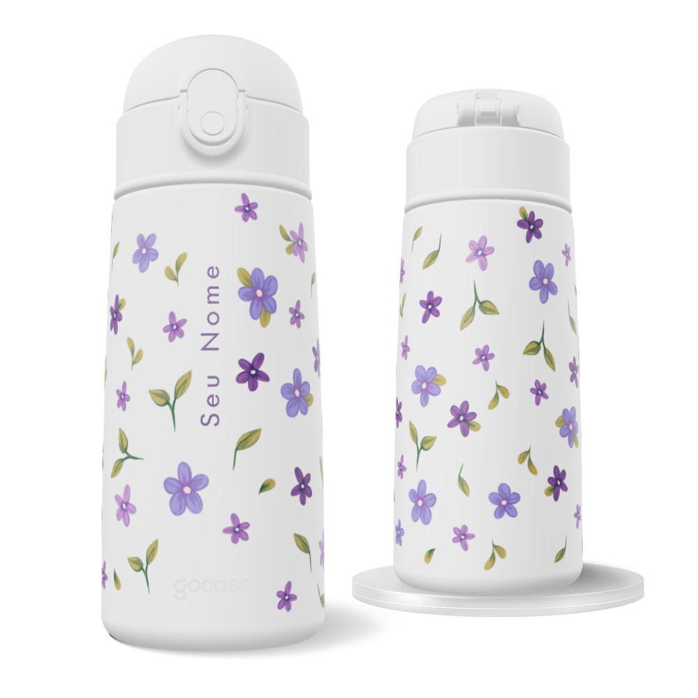 Garrafa Térmica Fun - Lilac Flowers