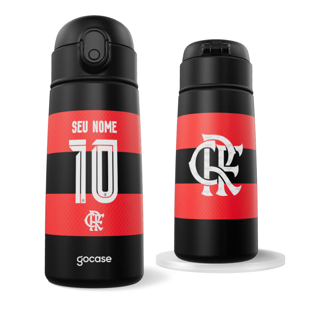Garrafa Térmica Fun - Flamengo - Uniforme 1 2026 Personalizado