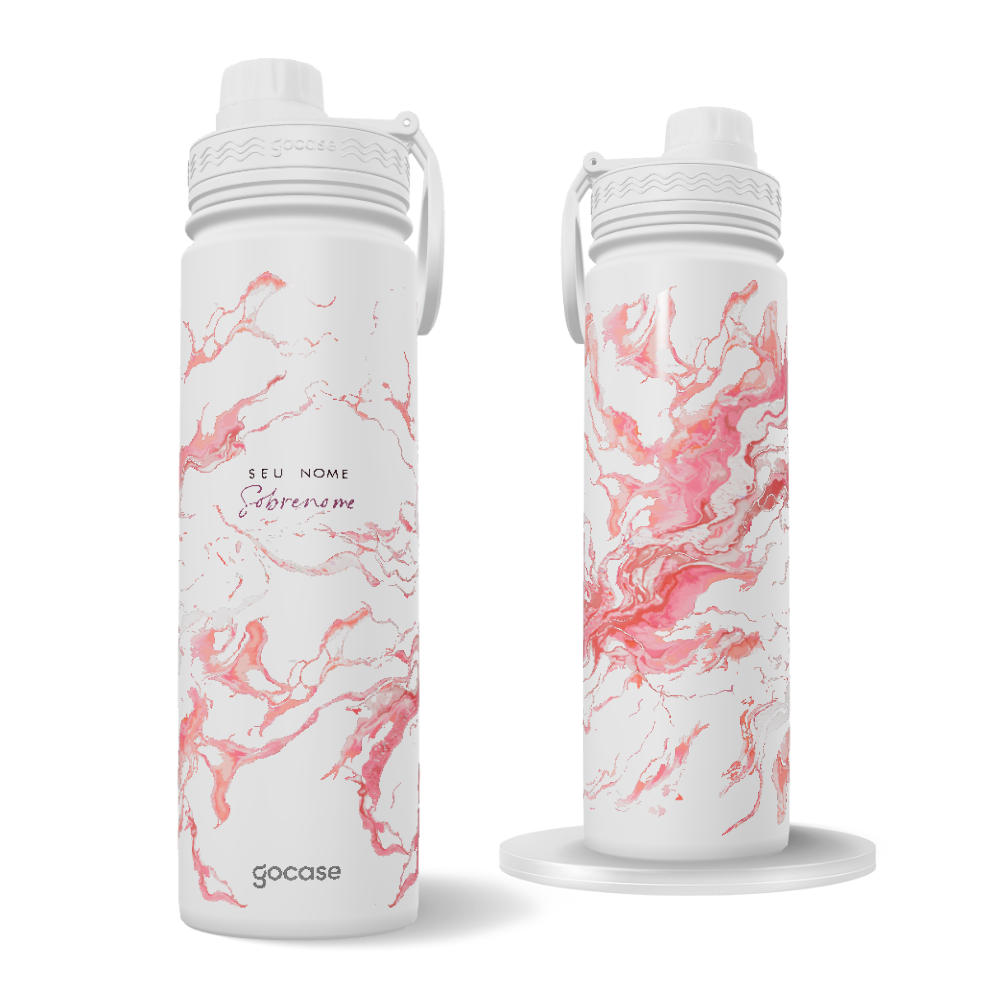 Garrafa Térmica Fresh Rosa + Ebook - Luxury Color