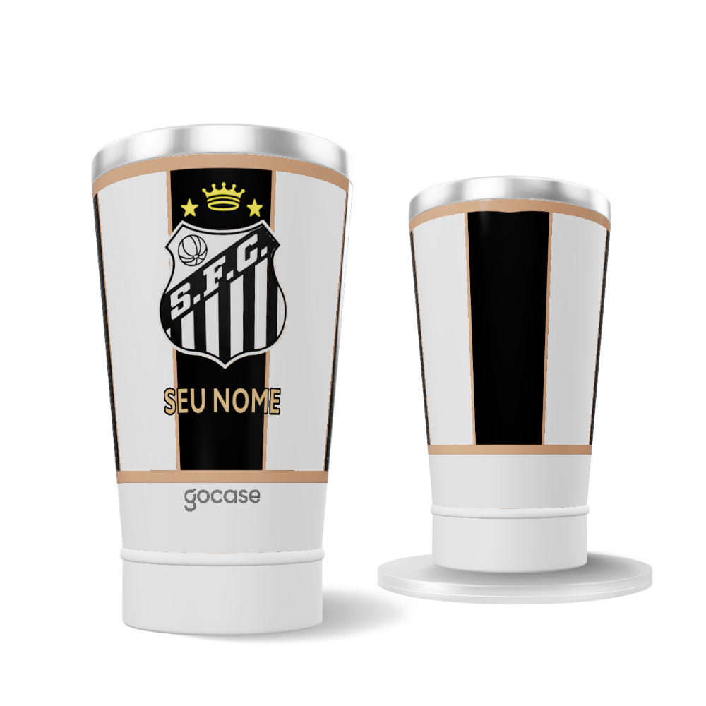 Copo Térmico Cerveja + Ebook - Santos - Escudo 2024 Personalizado