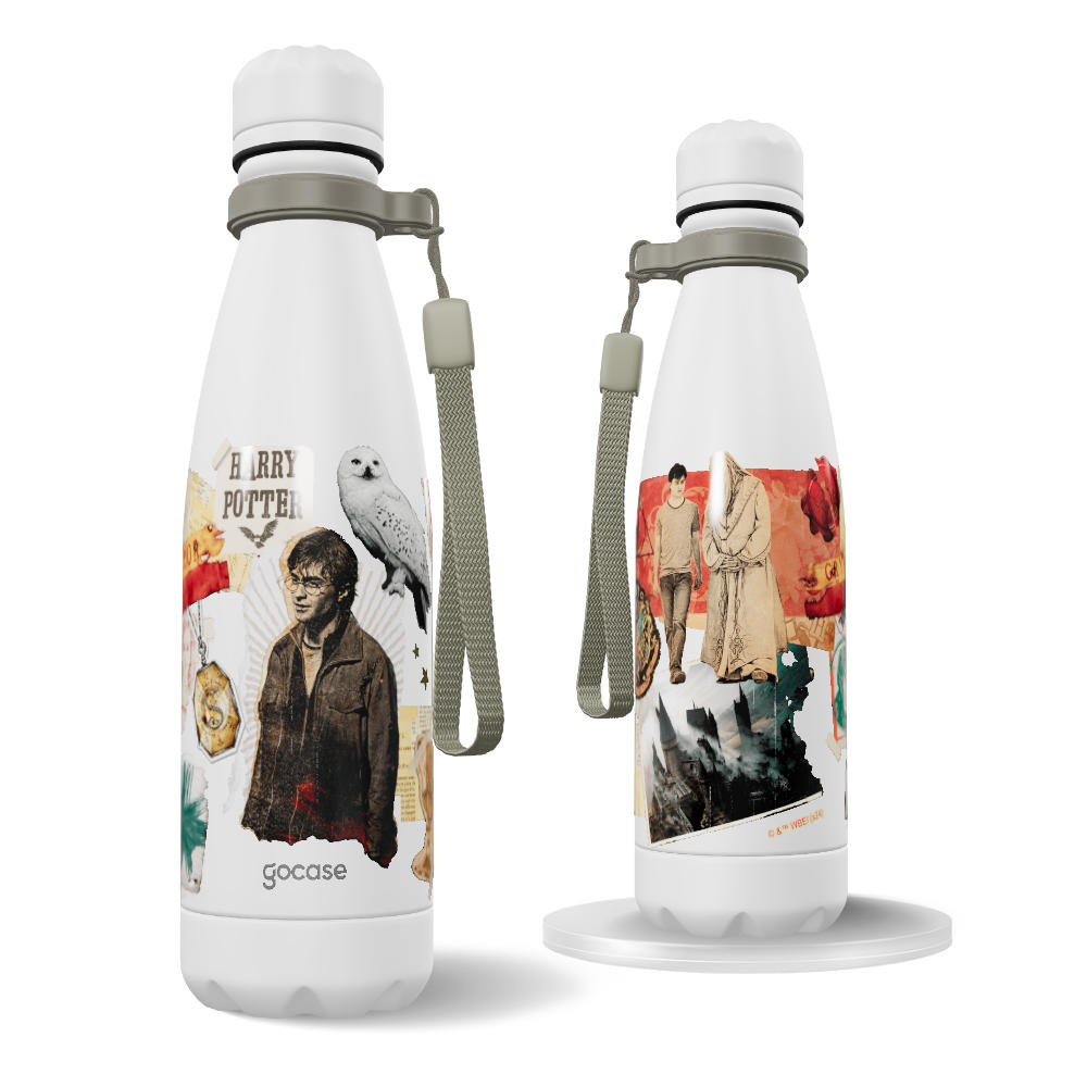 Garrafa Térmica Urban + Ebook - Harry Potter - Colagem