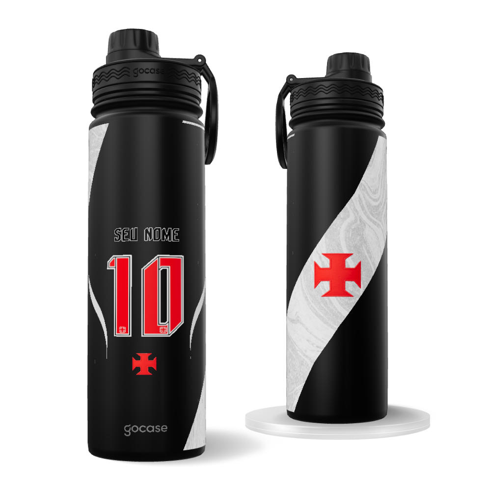Garrafa Térmica Fresh + Ebook - Vasco - Uniforme 1 2026  Personalizado