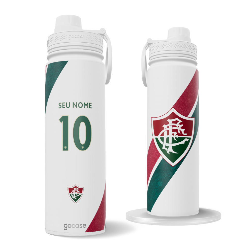 Garrafa Térmica Fresh + Ebook - Fluminense - Uniforme 2 2024 Personalizado