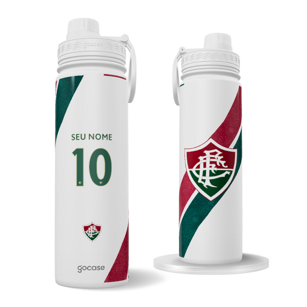 Garrafa Térmica Fresh + Ebook - Fluminense - Uniforme 2 2024 Personalizado