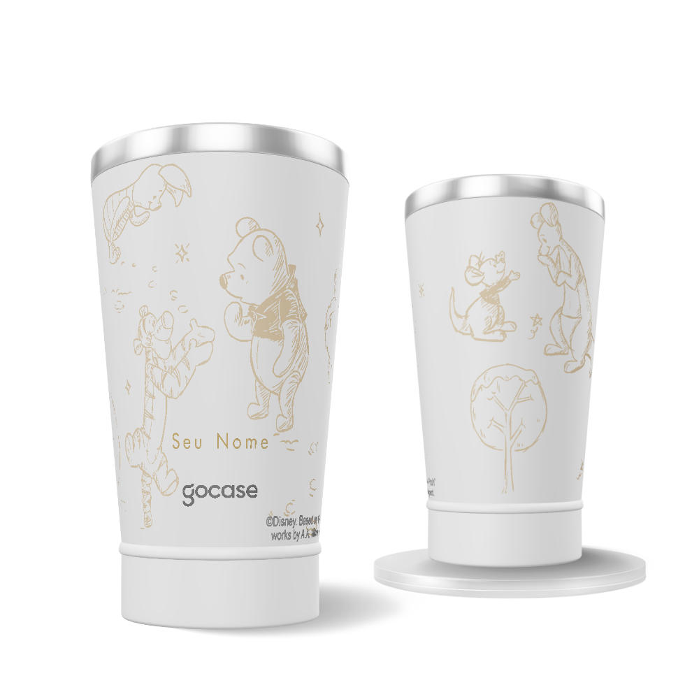 Copo Térmico + Ebook - Pooh Sketch