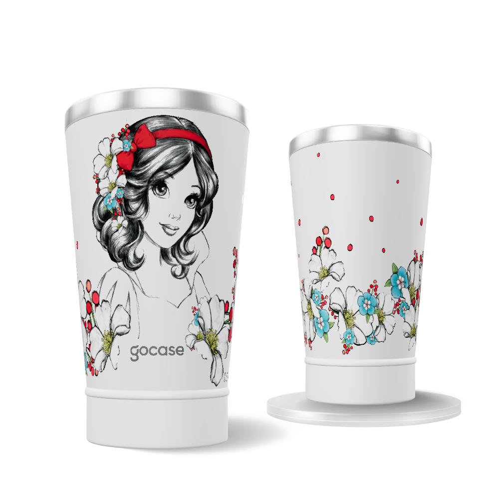 Copo Térmico + Ebook - Branca de Neve Roses
