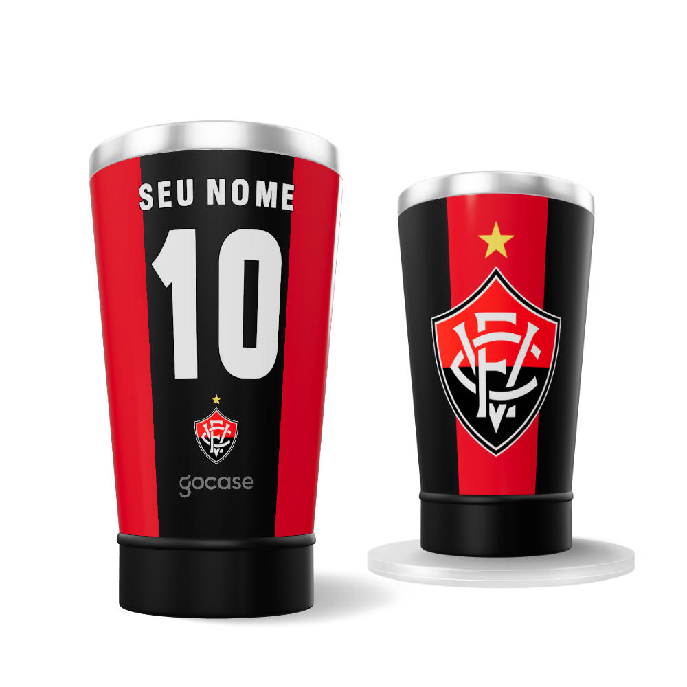 Copo Térmico Cerveja + Ebook - Vitória - Uniforme 1 Personalizado