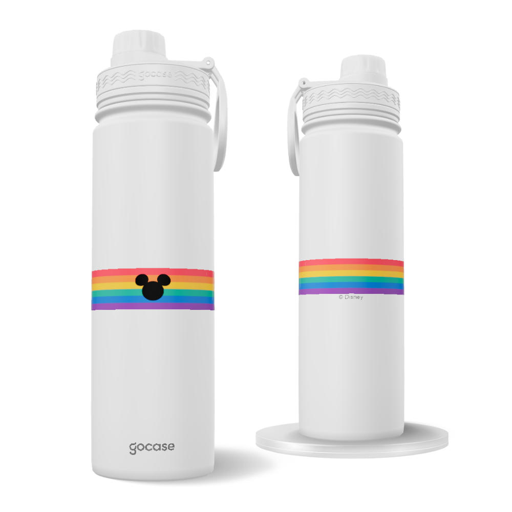 Garrafa Térmica Fresh + Ebook - Mickey Faixa Pride